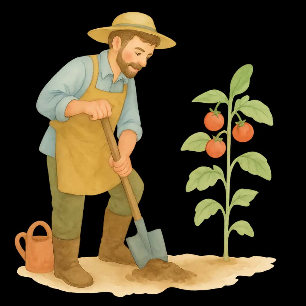 Geoff gardening