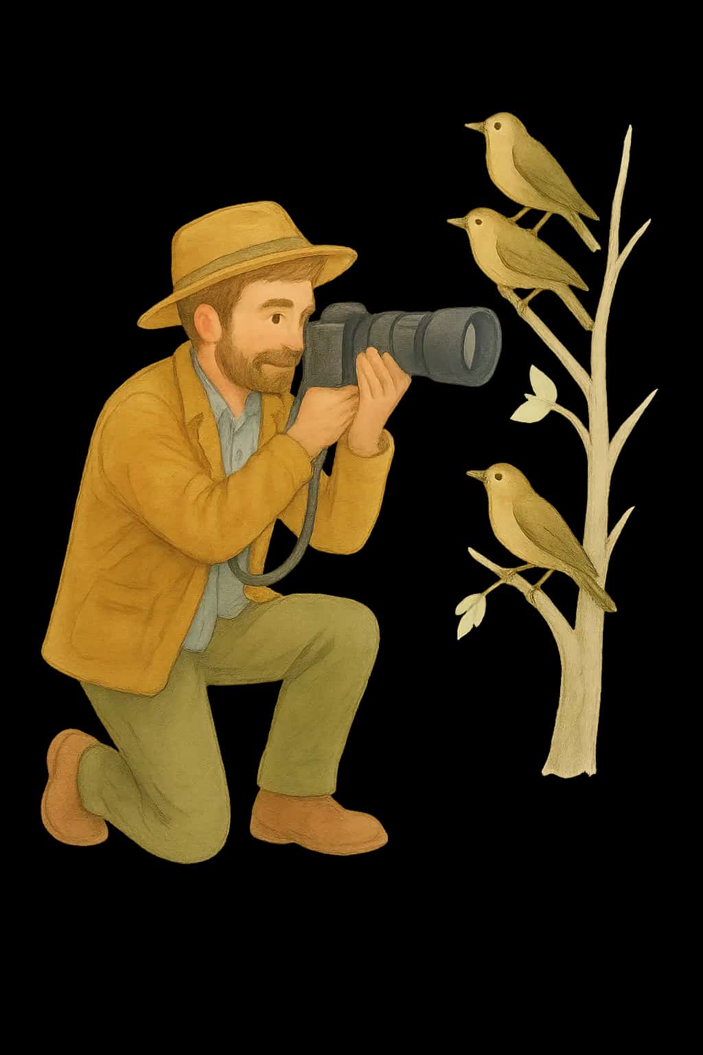 Geoff photographing birds